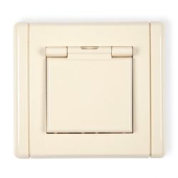 Gniazdo bryzgoszczelne 2P+Z (klapka w kolorze obudowy)