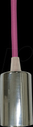 3792 Chrome metal cup pendant Light-rose red