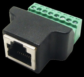RJ45 Ethernet female to crown stone adapter