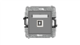 Mini Gniazdo Pojedyncze Usb-Ab 2.0 Szary Mat 27Mgusb-3
