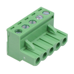 5-Way 5.08mm Right Angle Pluggable Terminal Block 15A 300V
