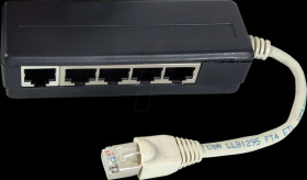 K5117.015 5-way adapter, RJ45 plug / 5x socket, terminated