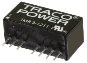 Przetwornica DC-DC, 3W, Uwe 9 → 18 V DC, Uwy 15V dc, Iwy 200mA, TRACOPOWER