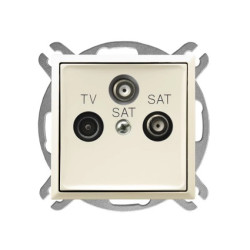 ARIA Gniazdo RTV-SAT z dwoma wyjściami SAT ecru GPA-U2S/m/27