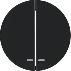 Berker R.1/R.3 Klawisze z przezroczystą soczewką czarny, połysk 16272045