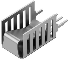 Clip-on heatsink, (L x W x H) 25 x 13 x 13 mm, 23.3 K/W, solderable surface, 10149979