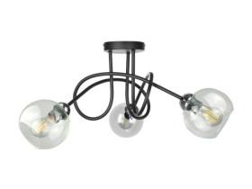 Lampa sufitowa nowoczesna 3xE27 EVIE BLACK/SILVER