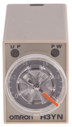 Timer Relay Szyna DIN, montaż panelowy 200 → 230V ac 4-stykowy Omron 4PDT 0.1 min → 10h H3YN