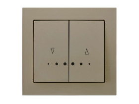 KIER Wyłącznik żaluzjowy z podświetleniem pomarańczowym z blokadą mechaniczną beżowy ŁP-7WBS/01 OSPEL