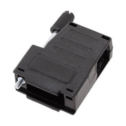 Encitech 6260-0107-01 DSSK-P-09-L-K 9-pin D-Sub Housing Black 180°/45°