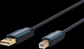 70097 USB 2.0cable, A plug auf B plug, blue, 3,0 m