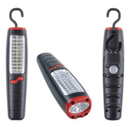 Lampa warszt. 30+7 LED z ład. siec i sam