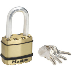 Master Lock M1BEURDLF Excell&#x2122; Brass Finish 45mm Padlock 4-Pin - 38mm Shackle