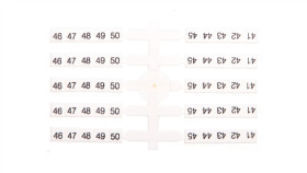 Oznacznik Elastyczny Do Złączek Szynowych Eo3 /41-50/ 20X10szt. 003901760