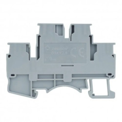 Złączka szynowa zaciskowa szara 2,5mm2 2-piętrowa 4-przewodowa 5767