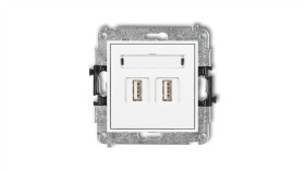 Mini Gniazdo Podwójne 2Xusb-Aa 3.0 Białe Mgusb-6