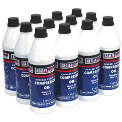 Sealey CPO/1 Compressor Oil 1ltr Pack of 12