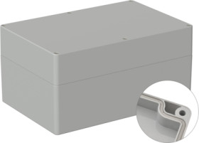 PC enclosure, (L x W x H) 240 x 160 x 120 mm, light gray (RAL 7035), IP66, 5U240300