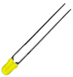 LED, Otwór przelotowy, Żółty, 2-pinowy, 2.5 V 3 mm (T-1), 60 °, Kingbright L-937YYD, L-937