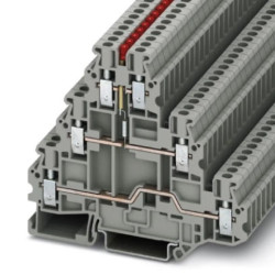 Złączka szynowa elementów kontrolnych 3-piętrowa 6-przewodowa 2,5mm2 szara UT 2,5-3L-LA24RD 3214288
