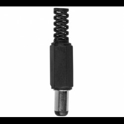 Wtyk dc 2.1/5.5mm lutowany zasilający krótki