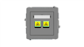 Deco Mechanizm Gniazda Światłowodowego/Optycznego Podwójnego Szary Mat 27Dgop-2