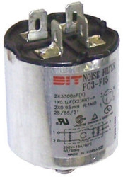 Filtr RFI 15A 1-fazowy 250 V AC/DC Roxburgh EMC, montaż śrubowy