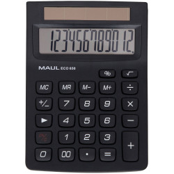 Maul 7268690 Eco Pocket Calculator Black 12 Digit Solar Powered 104X146X33mm