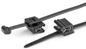 Edge clip, max. bundle Ø 45 mm, PA, black, (L x W) 200 x 4.6 mm, 156-00661