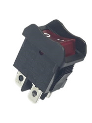 Przełącznik kołyskowy Wł.-wył. podświetlany 12A DPST Czerwony IP20 Kwadrat RS PRO