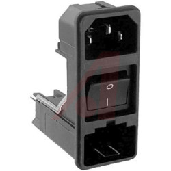 Złącze IEC IEC C14, na Zatrzask Męski 10A Proste liczba bezp 2 Szybkozłączne Schurter