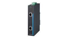 Przemysłowy gigabitowy injector PoE+ zgodny z IEEE 802.3af/at, z dwoma złączami RJ-45 EKI-2701HPI-AE
