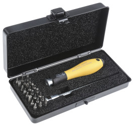 Zestaw końcówek do wkrętaka Sześciokątny, Phillips, płaski, Torx l. elementów: 26 rozmiar: Hex 0.7, Hex 0.9, Hex 1.3,