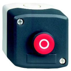 Kaseta ciemnoszara 1 czerwony przy. kryty O22, z sam. powr. -1NO+1NC /O/ XALD112E