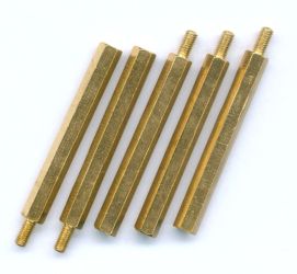 M3 TULEJKA 40mm GWINT ZEWNĘTRZNY/WEWNĘTRZNY (5 SZTUK) (ZLM3-TUL40-ZW)