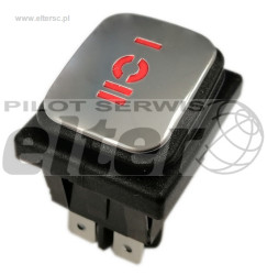 Przeł. kołys. podśw. ON-OFF-ON 16A 250V IP65 Czerw