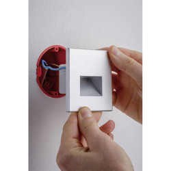 Paulmann 99495 Edge LED Recessed Light Chrome Matte Wall Installation