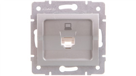 Logi Gniazdo Komputerowe Pojedyncze (Rj45cat 5E Jack) Srebrny 021390043 25226