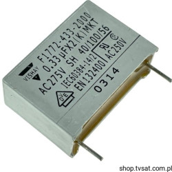 F17724332000-B MKT 330nF 275VAC X2 10% R22.5 VISHAY