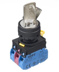 Wyłącznik kluczykowy IP65, DPDT 3-Way, -20 → +55°C