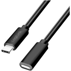 LogiLink CU0212 USB-C cable 3.00 m Black USB 2.0 plug to socket