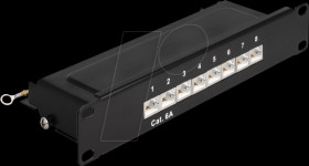 66872 10" Patch Panel 8 port Cat.6A 1U black