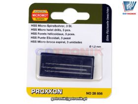 Proxxon 28856 zestaw 3 sztuk wierteł HHS 1,2mm