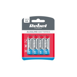 BATERIE 1,5V LR6 AA ALKALICZNA opak. 4szt/bl. REBEL