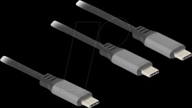 81271 Charging cable, 2in1, C to 2x C, 100 W, current sharing, 1.2 m