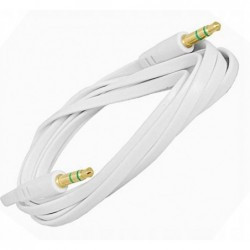 Przewód 2x JACK minijack 3.5mm AUX kabel jack-jack biały