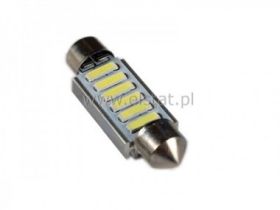 Żarówka sam. 6 LED 12V C5W biała zimna