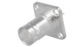 Złącze Bnc Żeńskie Proste 50 Ohm Lutowanie Teflon Srebrzony 1-1337446-0