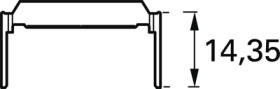 Strain relief clamp for female connectors, 1393558-9
