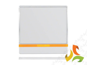 BERKER Q.1/Q.3/Q.7 Klawisz pojedynczy z podświetleniem 2 soczewkami i dużym polem opis. biały aksamit 16966089 HAGER